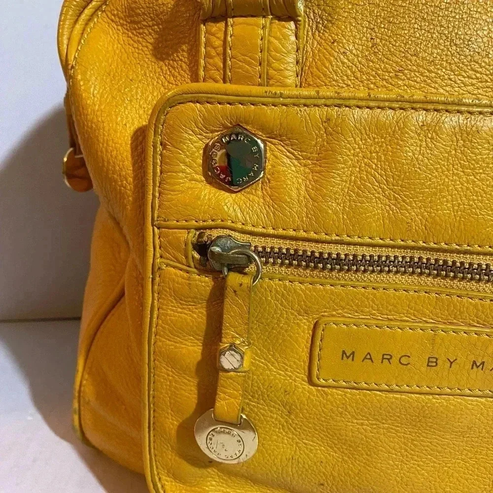 Marc By Marc Jacobs yellow leather satchel handbag